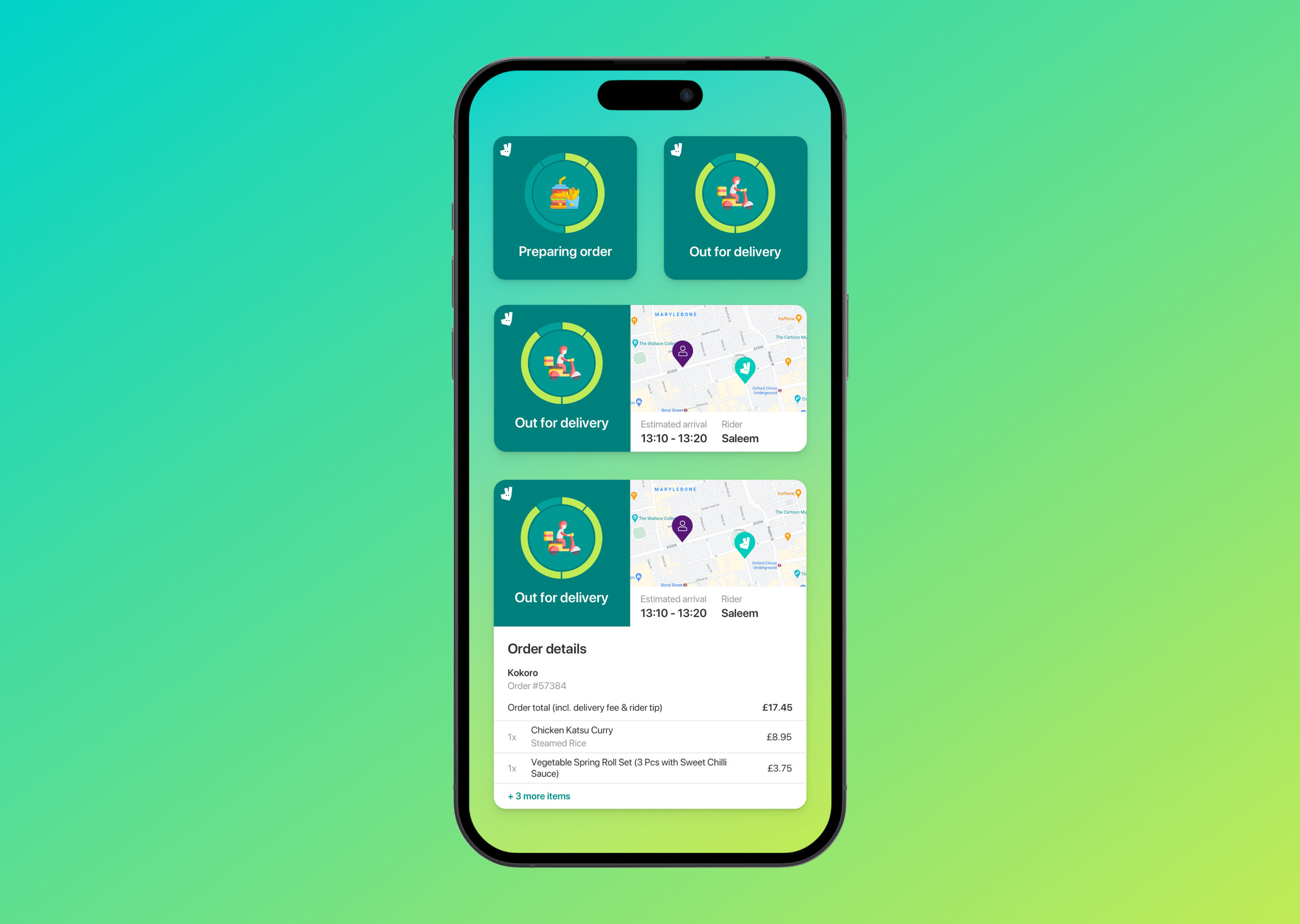 mobile widgets mockup